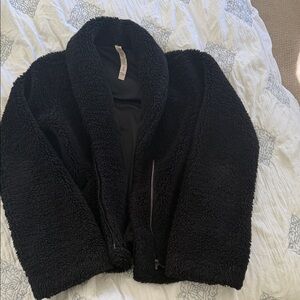 ALO Yoga Black Plush Sherpa Jacket cozy up